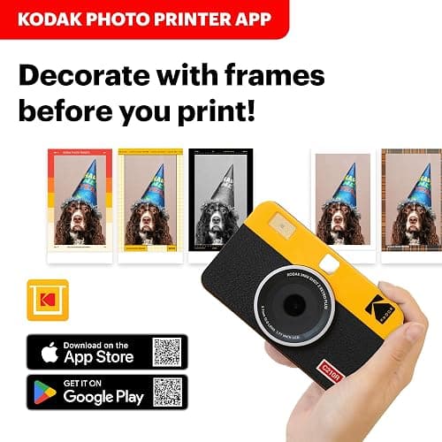 KODAK Mini Shot 2 Retro 2x3” Instant Digital Camera & Photo Printer, 38 Sheets, 2-in-1 Portable Print Camera, Bluetooth Smartphone Printer for iOS & Android, 4PASS Dye Sublimation, White thumbnail 6