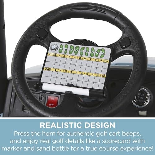 Dynacraft 24V Unisex Kids Golf Cart, 2- Seater Ride-On with Play Accessories and Parent Remote Control, Perfect for Toddlers and Kids Aged 3 Years and Above, Safe and Fun thumbnail 3