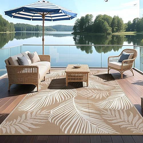 Leaf Brown Patio Rug thumbnail 7