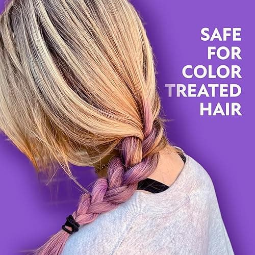 Fun In by Sun In Temporary Hair Color with Easy Brush Applicator for Kids, Teens & Adults - Washable One day color for Festivals, Events & Parties - All Hair Types - Purple thumbnail 7