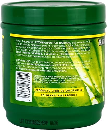 Natural Phytotherapeutic Hair Growth Treatment Jar, Deep Conditioning & Repair for Stronger, Healthier Hair - Moisturizing & Nourishing Formula with 100% Natural Extracts - No Colorants - 8.5 oz thumbnail 3