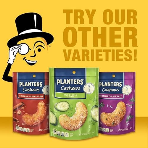 PLANTERS Cashews Cinnamon & Brown Sugar - Trail Mix Snack Pack - Snacks with Cinnamon & Brown Sugar, Snack Pack, Party Trail Mix, 5 Oz Bag thumbnail 7