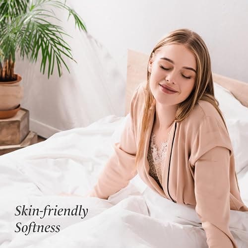 Ivy Union Twin Extra Long Sheet Set - Ultra-Soft Cooling with Deep Pockets - Breathable, Easy-Fit - Hotel Luxury Bedding Sheets & Pillowcases (Twin XL, White) thumbnail 6