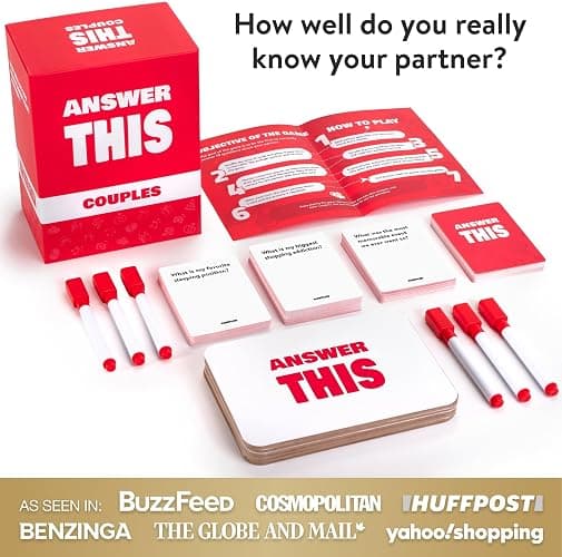 Answer This - Do You Really Know Your Partner? - Couples Game for Adults - 150 Conversation Cards for Date Night or Valentines – Anniversary or Engagement Gift thumbnail 3