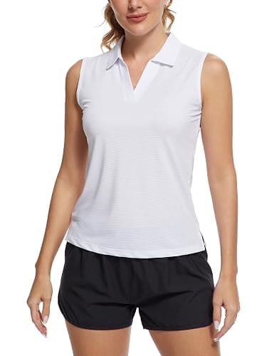 MathCat Women's Sleeveless Golf Shirts UPF 50+ Quickly Dry Tennis Polo Lightweight Sports Athletic Tank Tops - Image 1