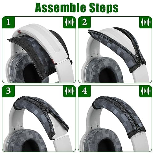 Geekria Flex Fabric Headband Cover Compatible with Skullcandy Crusher Evo/Crusher ANC/Crusher ANC2, Hesh 3/ Hesh Evo/Hesh ANC, Venue Headphones, Sweat Cover (MC Stone) thumbnail 2
