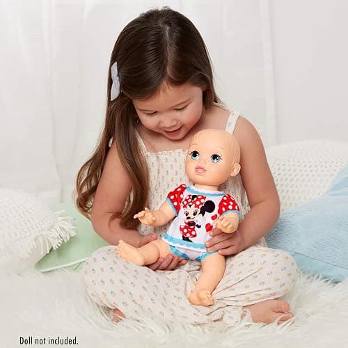 My Disney Nursery Baby Doll Clothes & Accessories, Minnie Diaper Accessory Pack Inspired by Disney's Beloved Minnie Mouse! Includes Doll T-Shirt, Doll diaper Cover, Clip With Charm thumbnail 2