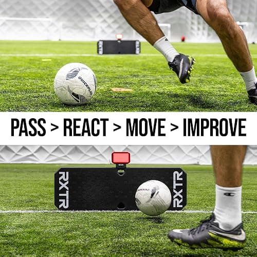 QuickPlay RXTR Pro Coach System - Smart Light & Football Rebounder | Reaction lights flash, Rebound board included, Real-time score tracking, Pre-loaded drills, USB-C rechargeable thumbnail 4