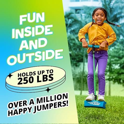 Flybar My First Foam Pogo Jumper for Kids Fun and Safe Pogo Stick for Toddlers, Durable Foam and Bungee Jumper for Ages 3 and up, Supports up to 250lbs thumbnail 5