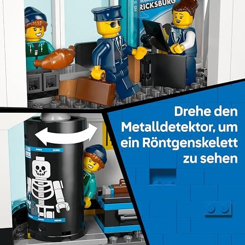 LEGO City Flughafen mit Flugzeug - Spielzeug Miniatur Modellbau mit Terminal, Flugzeug, Schlepperfahrzeug, Fluggastbrücke, 9 Minifiguren & Zubehör - Geburtstagsgeschenk für Jungen ab 8 Jahren - 60502 thumbnail 7