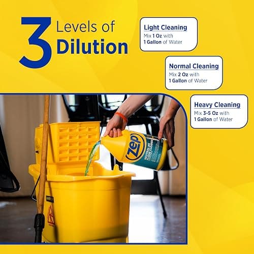 Zep Neutral PH Industrial Floor Cleaner - 1 Gallon - ZUNEUT128 - Concentrated Pro Trusted All-Purpose Floor Cleaner thumbnail 6
