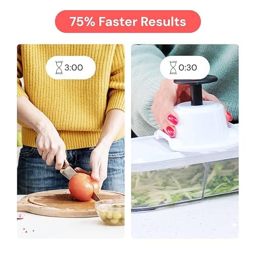 Fullstar Mandoline Slicer for Kitchen - Vegetable Chopper, Onion Potato Food Veggie Fruit Slicer and Cutter with Container, Kitchen Gadgets & Gifts, Home Essentials (6-in-1, Gray/Green) thumbnail 4