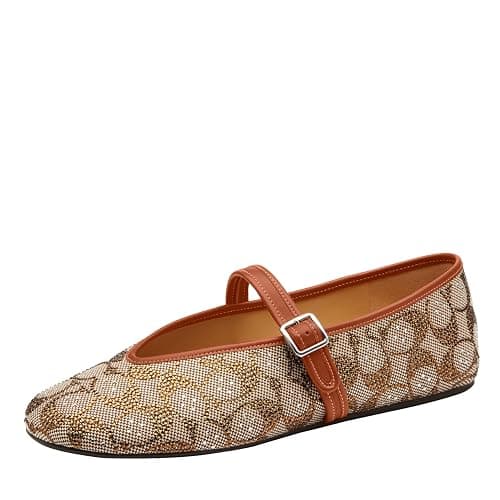 Coach Womens Mary Jane in Crystal Signature Jacquard - Image 1
