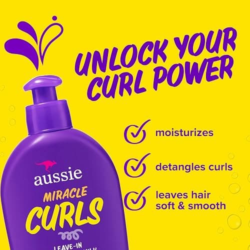 Aussie Miracle Curls with Coconut Oil, Paraben Free Detangling Milk Treatment, 6.7 fl oz thumbnail 3