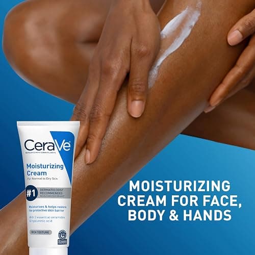 CeraVe Moisturizing Cream, Face Body Moisturizer, Normal to Dry Skin, 8 Fl Oz thumbnail 5