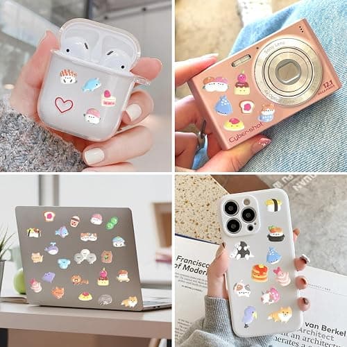 SHANGRLA 600+ Mini Puffy Stickers - Cute Tiny Small Kawaii 3D Puff Sticker for Kids,Girls,Adults - Japanese Micro Sticker for Rewards,Phone Case,Album-Includes Little Animals,Cats,Food & More,6 Sheets thumbnail 5