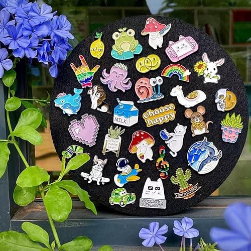SINCCO 20/40/50 Pcs Cute Enamel Backpack Pins, Funny Anime Enamel Lapel Pins Bulk Set Cool Brooch Button Pins Badge Aesthetic for Backpacks, Bag, Jacket, Kids, Girls, Festival Present (Random Style) thumbnail 6