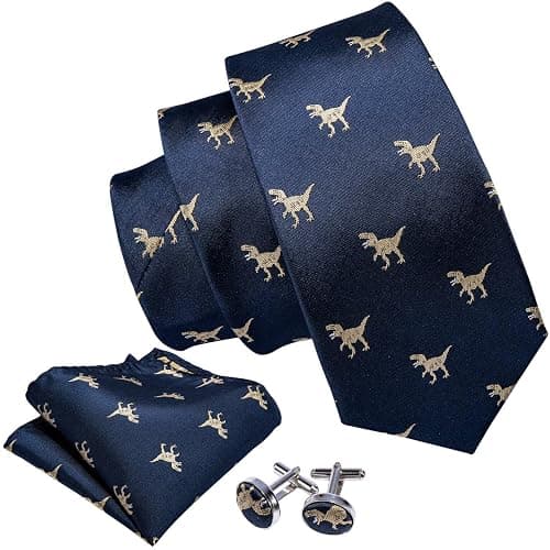 Barry.Wang Mens Tie Set Paisley Silk Necktie with Pocket Square Cufflinks | Woven Jacquard Classic Neckties,for Formal,Wedding,Party,Business,Prom thumbnail 3