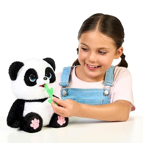 Little Live Pets My Baby Talking Panda ChuChu, Cuddly Panda Toy Plush with 50+ Sounds, Potty Dance, Kick, Feed, Kids Interactive Animal Toys Ages 4+ thumbnail 2