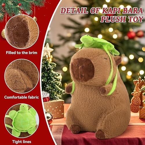 SHINUOER Cute Capybara Plush,Capybara Stuffed Animal,Capibaras Peluches 9 Inch Kawaii Fluffy Soft Plush for Teens Birthday thumbnail 3