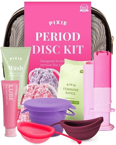 Pixie Menstrual Disc Kit for Feminine Care - Pixie Discs are Designed to Remove Like Tampons - 100% Medical-Grade Silicone - Best Period Disc Starter Kit - Proven to Become A Successful Disc User - Image 1