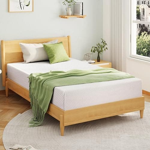 EGOHOME Full Size Memory Foam Mattress, 10 Inch Bed Mattress in a Box with Cooling Green Tea Gel, Relieve Pressure with Medium Firm Support, CertiPUR-US Certified, 75''L x 54''W, White - Image 1