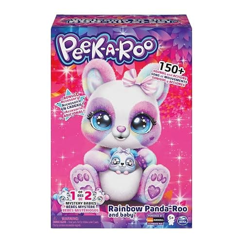 Peek-A-Roo, Interactive Rainbow Plush Toy and Baby with Bonus Bows, Over 150 Sounds & Actions, Kids Toys for Girls Ages 5 and up thumbnail 8