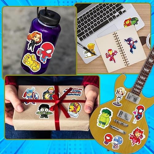 200PCS Cool Character Stickers Bulk for Boys Teens Adults | Decor for Water Bottles Skateboards Luggage Laptops Bumpers, Waterproof Vinyl thumbnail 7