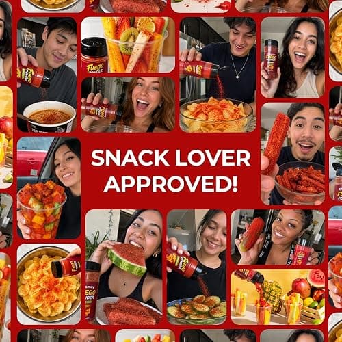 CHILEMOY Fuego Powder, Mexican Chili Snack Seasoning, 5.25 oz | Shake on fruit, chips, popcorn, elote and wings. Bold tangy chili heat in a controlled sprinkle cap. thumbnail 8