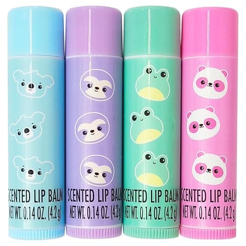 LUV HER Lip Balm Set Pack of 4 - Tinted Lip Balm with Playful Colors and Flavors - Perfect Girls Makeup Accessory - Ideal for Dry Weather Protection, Ages 3+ thumbnail 2