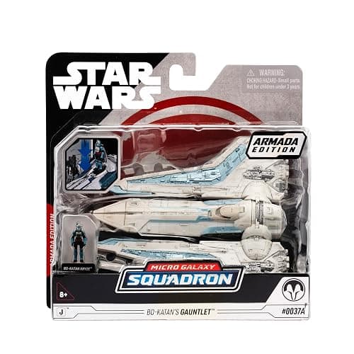 Star Wars Micro Galaxy Squadron Bo-Katan’s Gauntlet Fighter (Armada Edition) - 5-inch Vehicle with Rotating Wings and 1-Inch Micro Figure Accessory thumbnail 4
