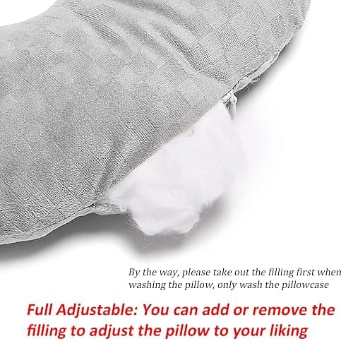 Wuronsa Ear Piercing Pillow for Side Sleepers with an Ear Hole for CNH and Ear Pain Ear Inflammation Pressure Sores, Cotton O-Shaped Side Sleeping Pillow, Ear Guard Pillow thumbnail 6