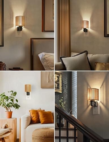 L LOHAS LED Night Lights Plug into Wall, Plug in Night Light, Bohemian Nightlight Dimmable with Light Sensor, 3000K, Boho Nightlights Farmhouse Decorative for Bedside Bedroom Bathroom Hallway, 1 Pack thumbnail 6