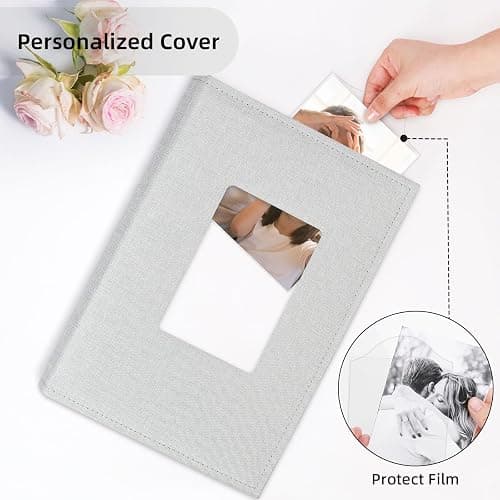 Vienrose Photo Albums 6x4 (15x10 cm) 300 Pockets Linen Cover with Memo Spaces Photobook Large Capacity Pictures Album Memory Book for Wedding, Family, Baby, Holidays, Special Occasions, Light Grey thumbnail 5