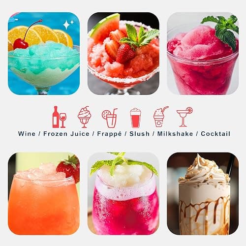 Slushie Machine, 15-Minutes RapidChill Technology Slushy Machine for Home, 68 oz Drink & Slushie Maker with 6 Preset Programs Frozen Margaritas, Milkshakes, Frappés, and More - Slushie Machine 200W thumbnail 8