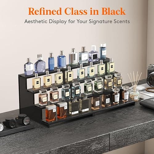 Lifewit 12 Inch Cologne Organizer for Men, 4 Tier Large Plastic Perfume Stand, Tool-free Assembly, Display Shelf for Fragrance, Aftershave, Skincare Makeup for Vanity, Bedroom, Bathroom Storage, 1 Pcs thumbnail 5