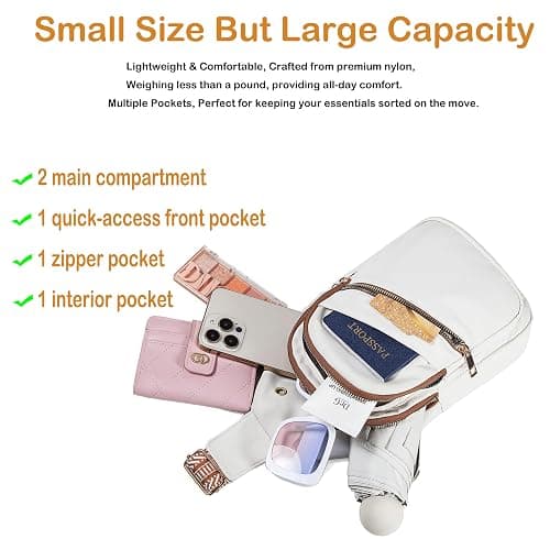 EVANCARY Small Sling Bag for Women Men, Sling Backpack Chest Daypack Crossbody Bag for Travel Outdoor Hiking thumbnail 8