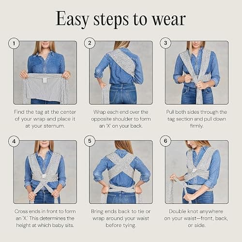 Solly Baby Wrap, Buttery-Soft Baby Carrier Newborn to Toddler 8-25 Lbs., Lightweight & Hands-Free Infant Sling Wrap, Breathable Summer Carrier, Baby Wearing & Postpartum Essential, New Mom Gift, Spelt thumbnail 4