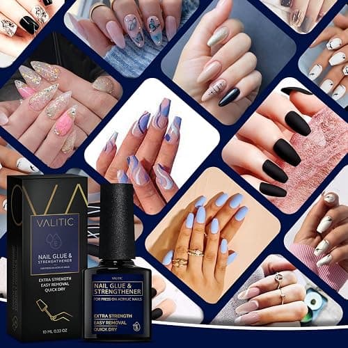 Valitic Strong Nail Glue and Strengthener - Quick Dry Brush On Gel for Long Lasting Nails - Adhesive Bond for False Nails - Strengthener for Nail Tips - 1 PACK thumbnail 7