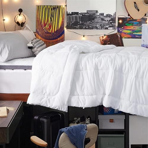 Bedsure Comforter Duvet Insert - Quilted Comforters Twin Size, All Season Duvet, GentleSoft Down Alternative Bedding, with 8 Tabs, Gifts for Women/Men, White, Twin XL 92 x 68 Inches thumbnail 5