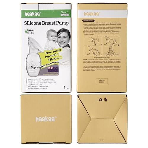 haakaa Manual Breast Pump for Breastfeeding, Silicone, Clear 4oz/100ml thumbnail 9