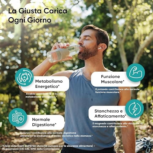 Elettroliti, 5 Sali Minerali, Magnesio, Potassio, Sodio, Calcio, Cloruro | Elettroliti Senza Zucchero, 3 Mesi di Fornitura, Sali Minerali Integratori Pre e Post Workout, Electrolytes 180 Compresse thumbnail 3