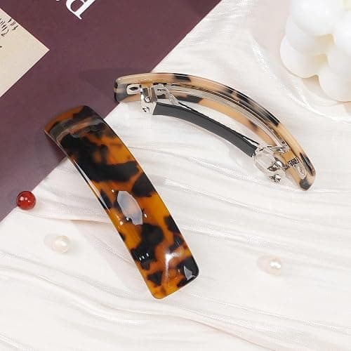 6pcs Women Gold Hair Clips Metal Flat Hair Clips Tortoise Retro Gold Hair Barrettes French Clip Barrettes for Women Lady thumbnail 4