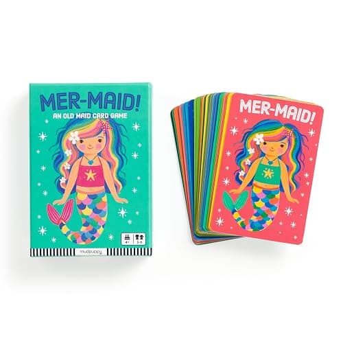 Mudpuppy MER-Maid! – Mermaid Version of Classic Kids Old Maid Card Game with Cute Illustrations of Mermaids for Children Ages 4 and Up, 2-4 Players thumbnail 2