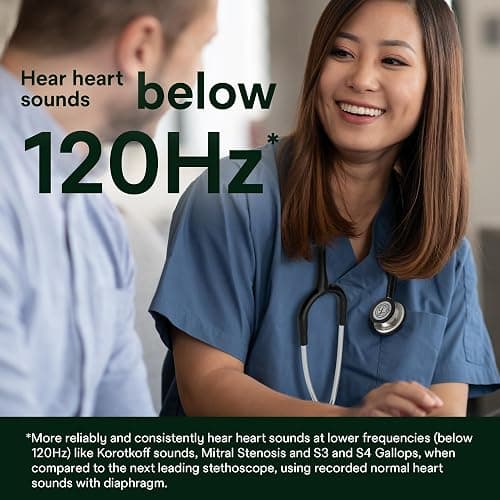 3M Littmann Classic III Monitoring Stethoscope, 5623, More Than 2X as Loud, Weighs Less, Stainless Steel Chestpiece, 27" Caribbean Blue Tube thumbnail 5