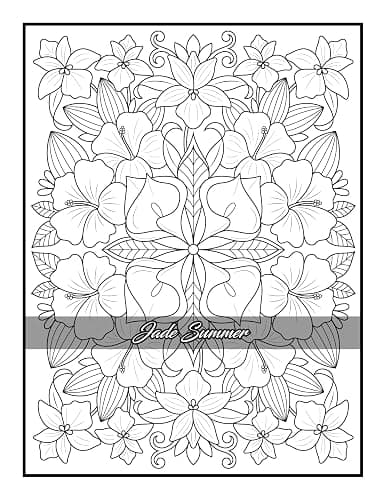 100 Flowers: An Adult Coloring Book with Bouquets, Wreaths, Swirls, Patterns, Decorations, Inspirational Designs, and Much More! thumbnail 29