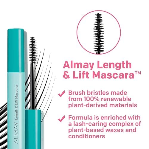 Almay Lengthening Mascara, Volume & Lift, Eye Makeup, Hypoallergenic and-Fragrance Free, 010 Blackest Black, 0.24 fl oz. - 010 Blackest Black - 0.24 Fl Oz (Pack of 1) thumbnail 3