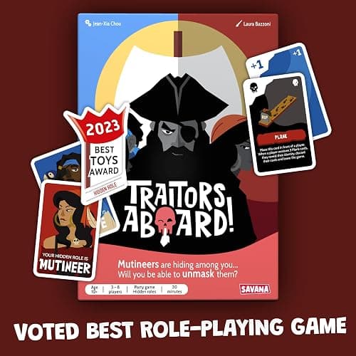 SAVANA Traitors Aboard - Award Winning Secret Identity Party Game - Fun, Bluffing and Betrayal | Easy to Learn, 15-Minute Round | Popular Games for 3-8 Players - Ages 10+ thumbnail 6