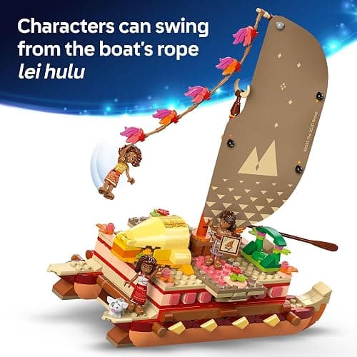 LEGO Disney Moana's Adventure Canoe Building Toy Set - Pretend Play Toy Boat for Kids, Girls & Boys, Ages 6+ - Disney Gift Idea for Fans of Moana - 43270 thumbnail 4