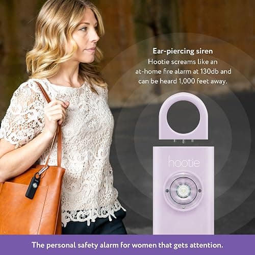 Hootie Personal Safety Alarm for Women, Men, & Kids - Keychain Alarm, Self Defense Strobe & Siren, Security Siren Keychain with 130dB Self Defense Siren & Strobe Light - Mint thumbnail 3